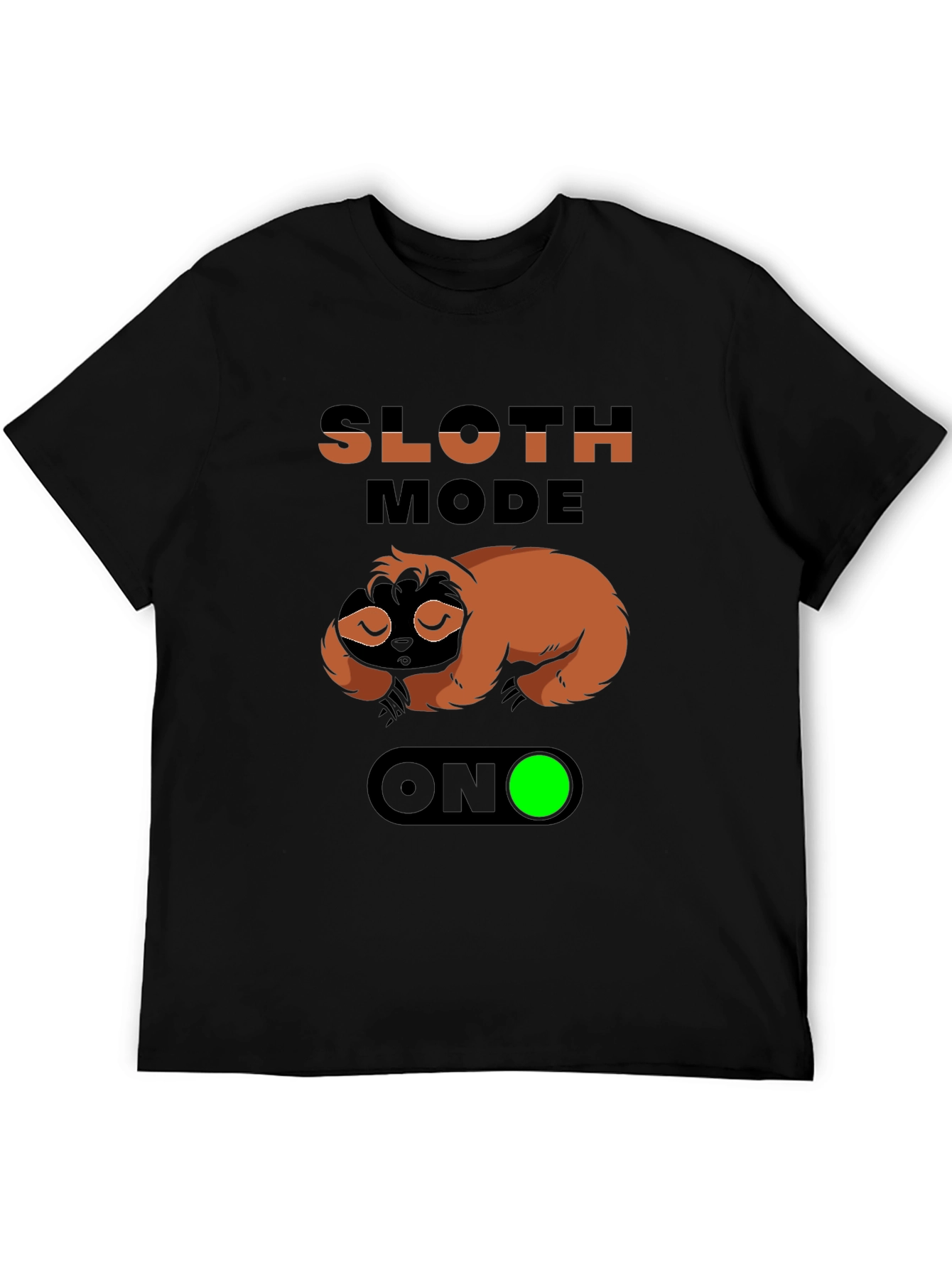 Sloth Mode ON Graphic Tee - Relaxed & Funny