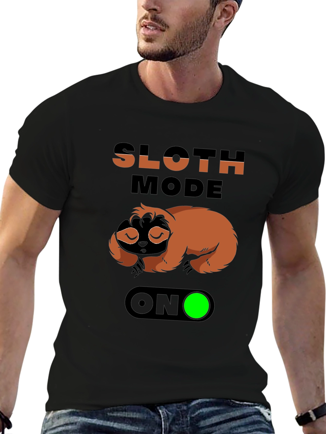 Sloth Mode ON Graphic Tee - Relaxed & Funny