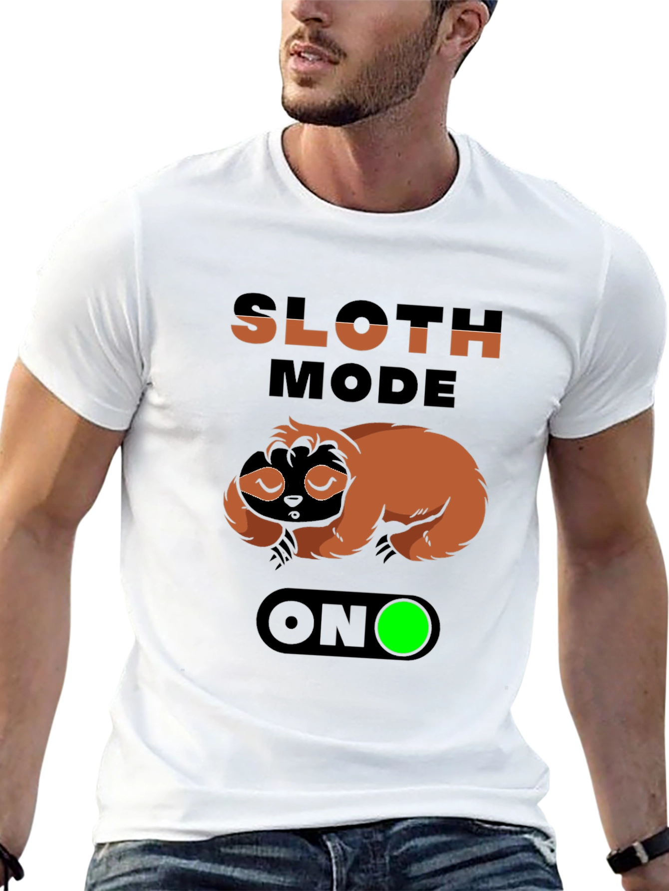 Sloth Mode ON Graphic Tee - Relaxed & Funny