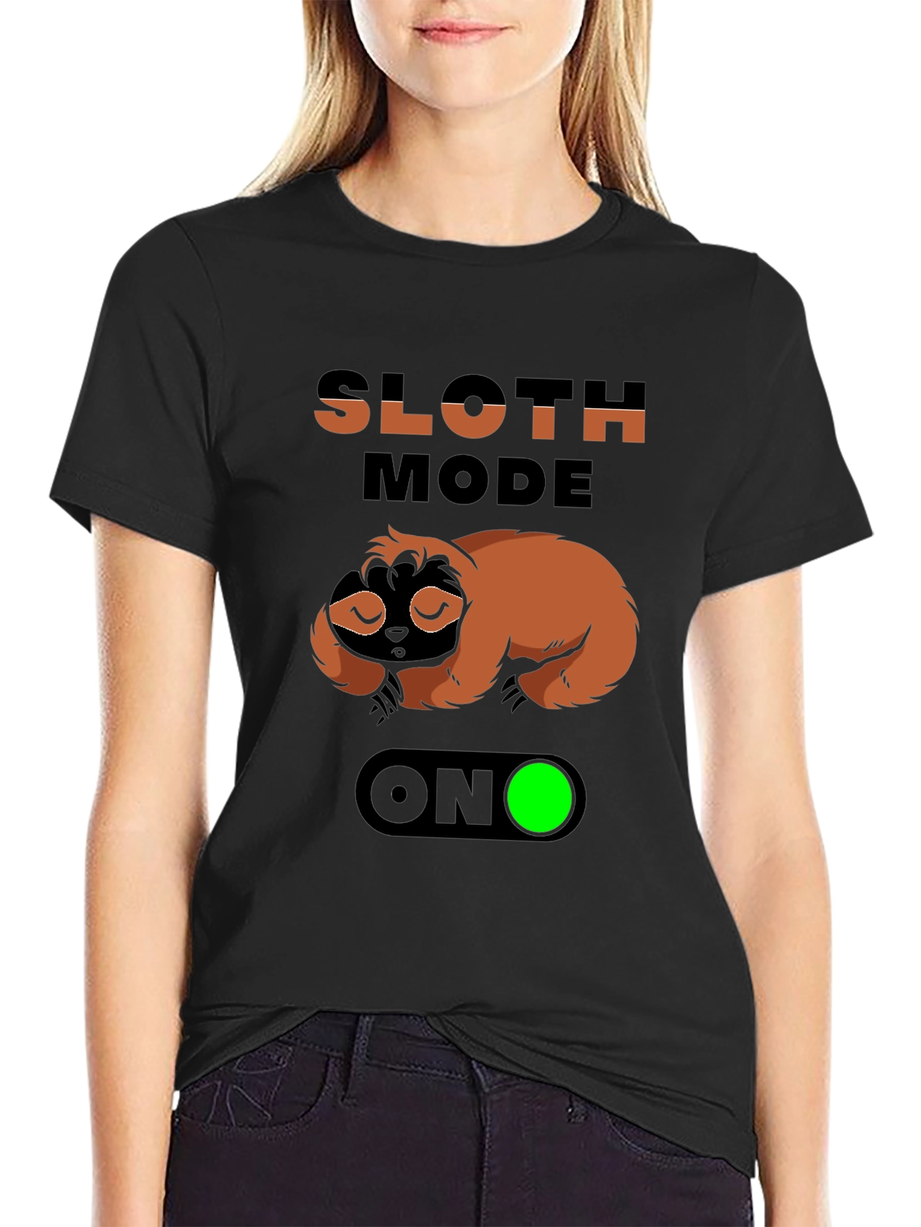 Sloth Mode ON Graphic Tee - Relaxed & Funny