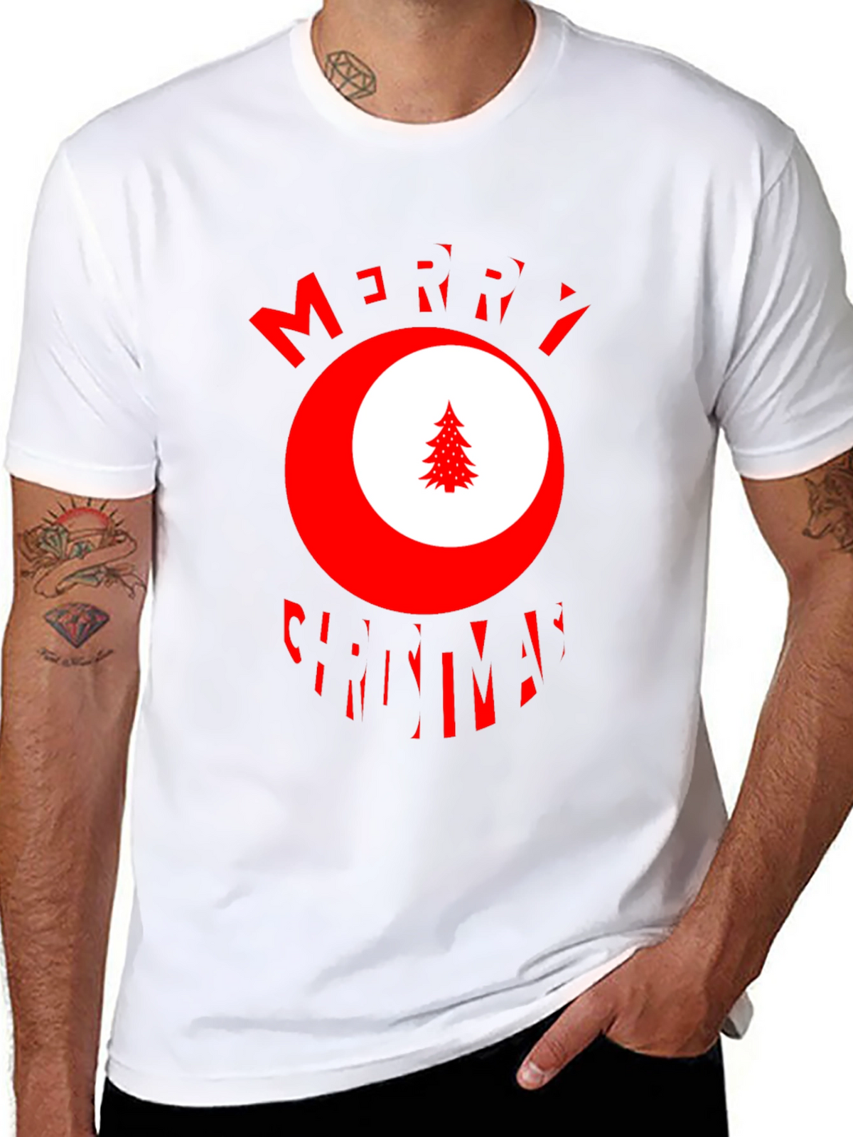 Festive Merry Christmas Graphic T-Shirt