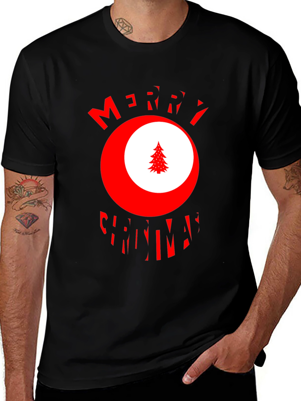 Festive Merry Christmas Graphic T-Shirt