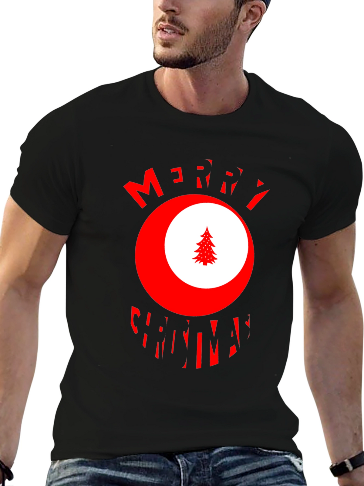 Festive Merry Christmas Graphic T-Shirt