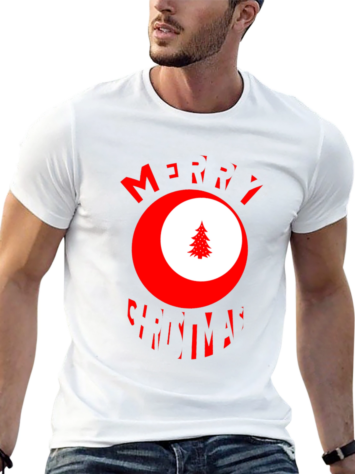 Festive Merry Christmas Graphic T-Shirt