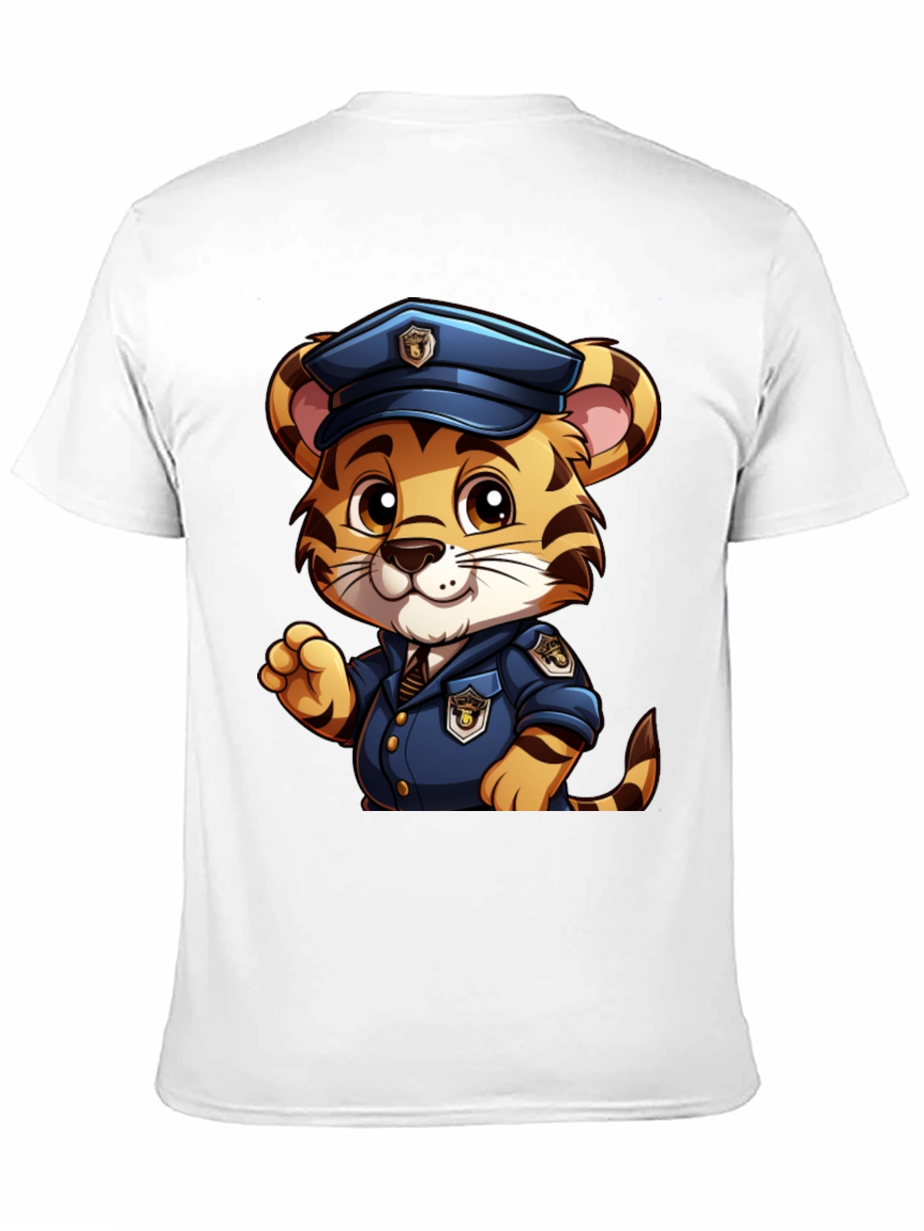 Tiger Police T-Shirt - Cartoon Design