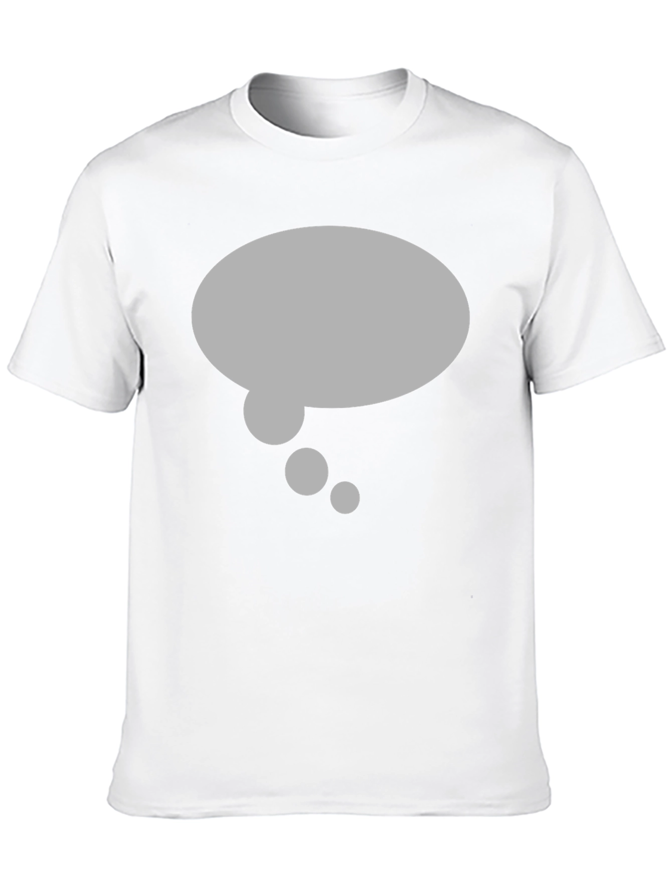 Black T-Shirt with Gray Thought Bubble Design