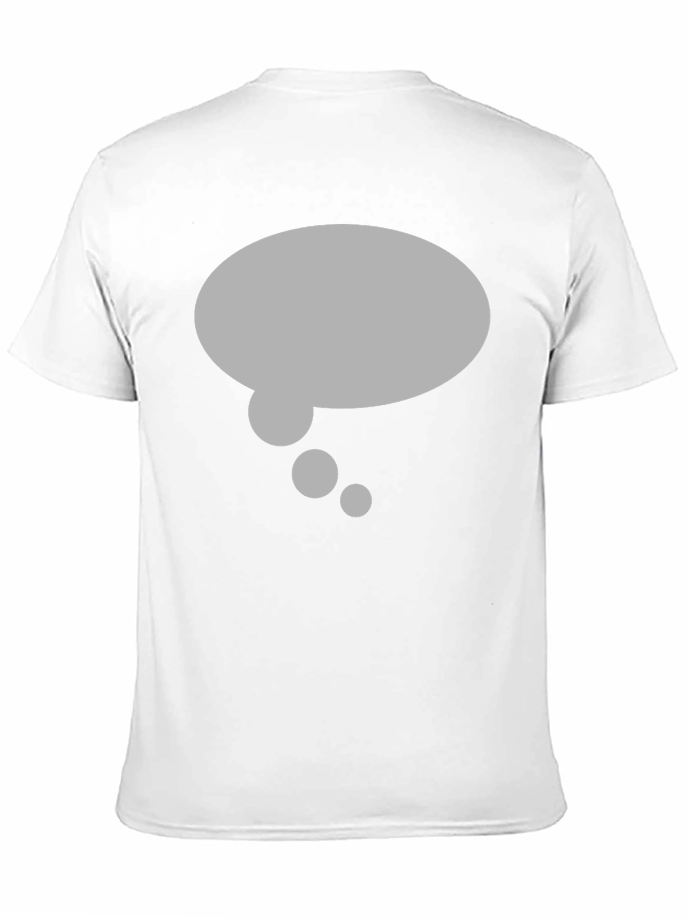 Black T-Shirt with Gray Thought Bubble Design