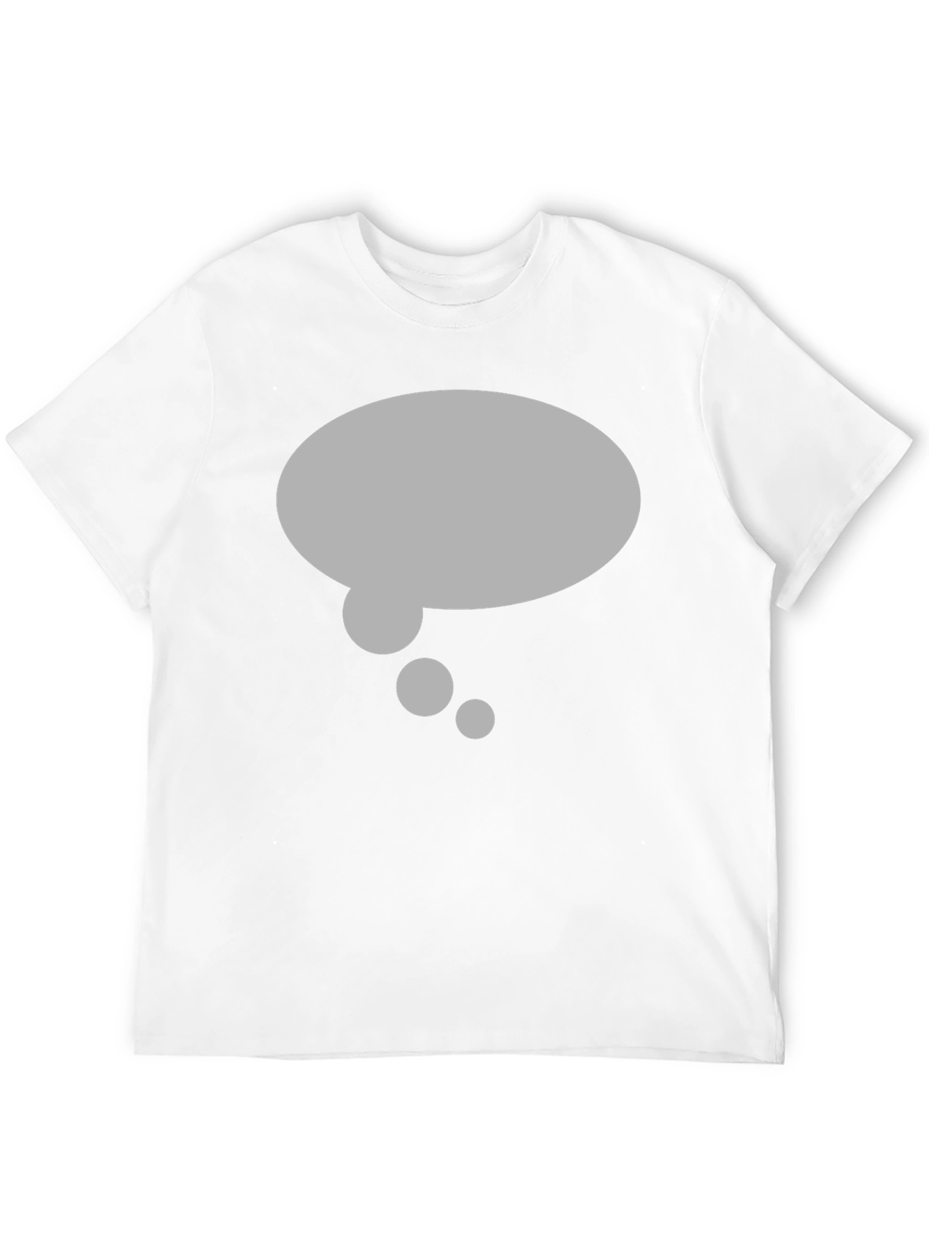 Black T-Shirt with Gray Thought Bubble Design