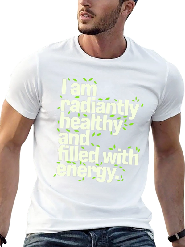 Radiantly Healthy Graphic Tee - Soft Cotton Blend Shirt