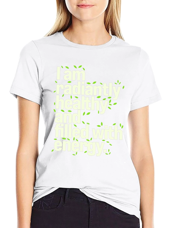 Radiantly Healthy Graphic Tee - Soft Cotton Blend Shirt