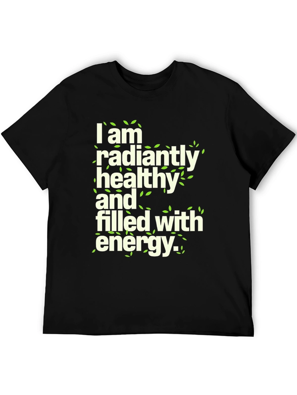 Radiantly Healthy Graphic Tee - Soft Cotton Blend Shirt
