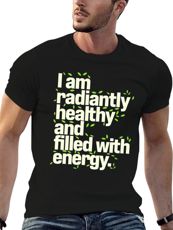 Radiantly Healthy Graphic Tee - Soft Cotton Blend Shirt