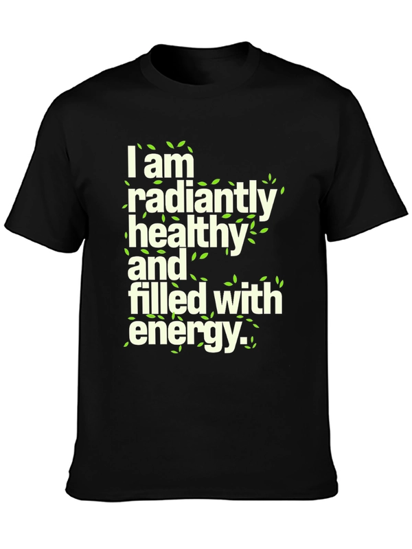 Radiantly Healthy Graphic Tee - Soft Cotton Blend Shirt