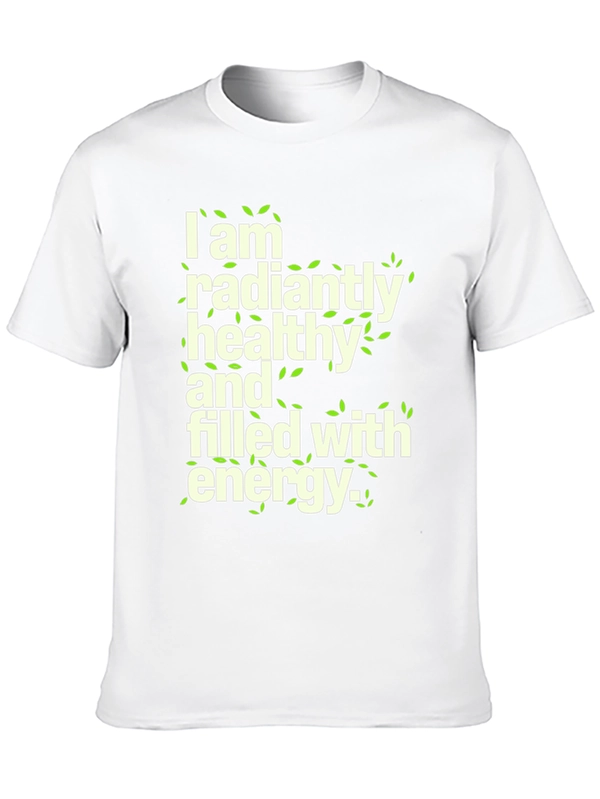 Radiantly Healthy Graphic Tee - Soft Cotton Blend Shirt