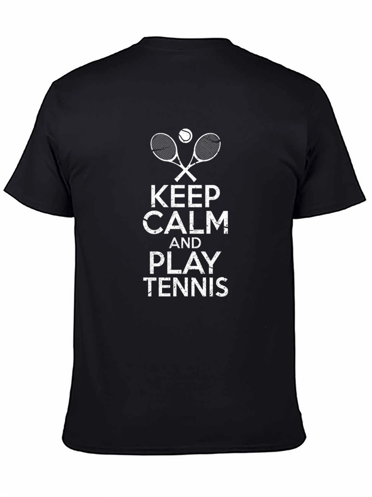 Keep Calm and Play Tennis Graphic T-Shirt