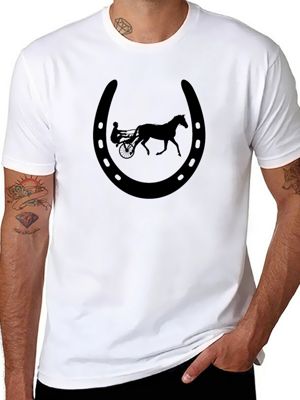 Horse and Carriage Horseshoe Graphic Tee