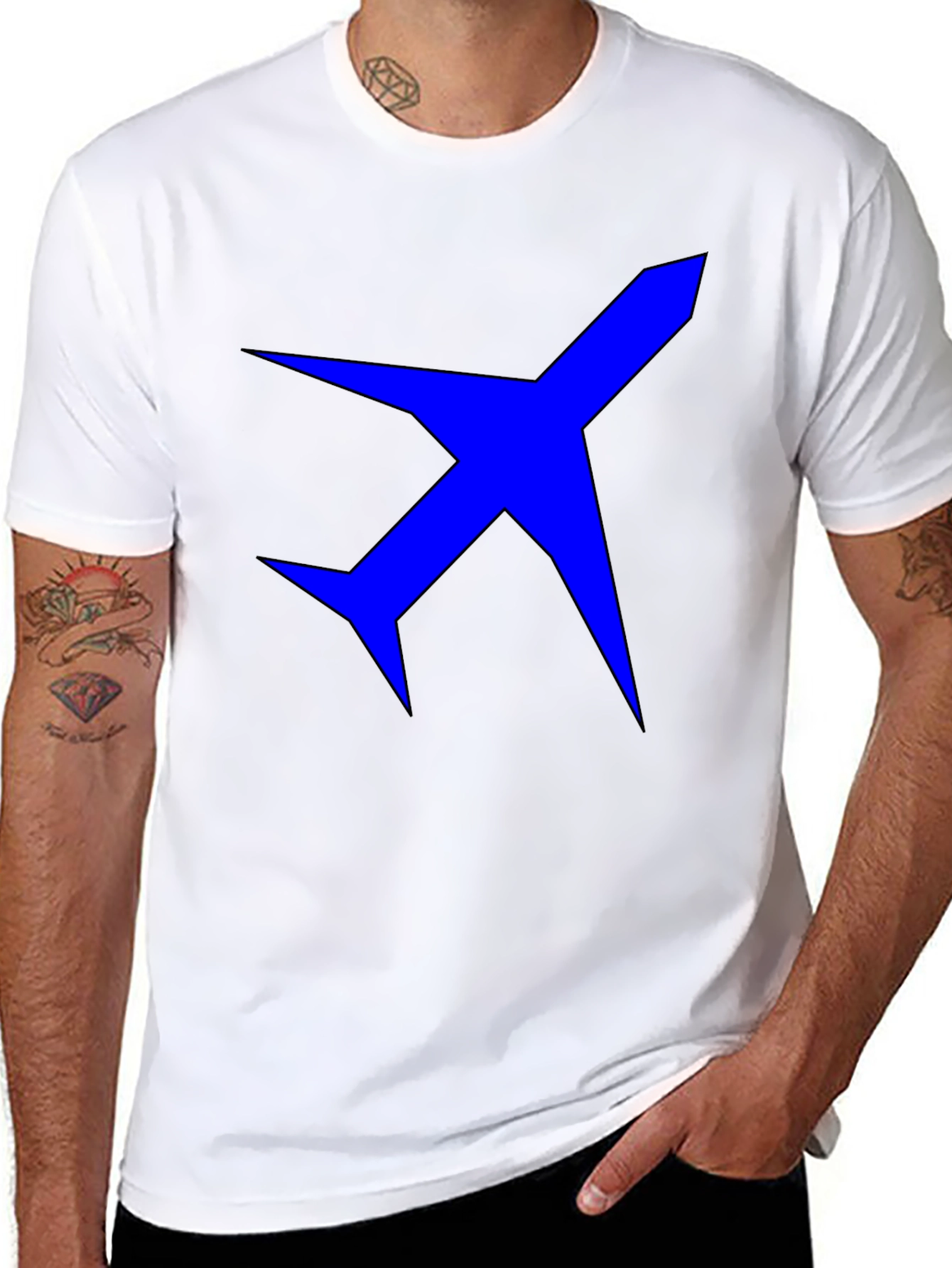 Airplane Graphic Black T-Shirt