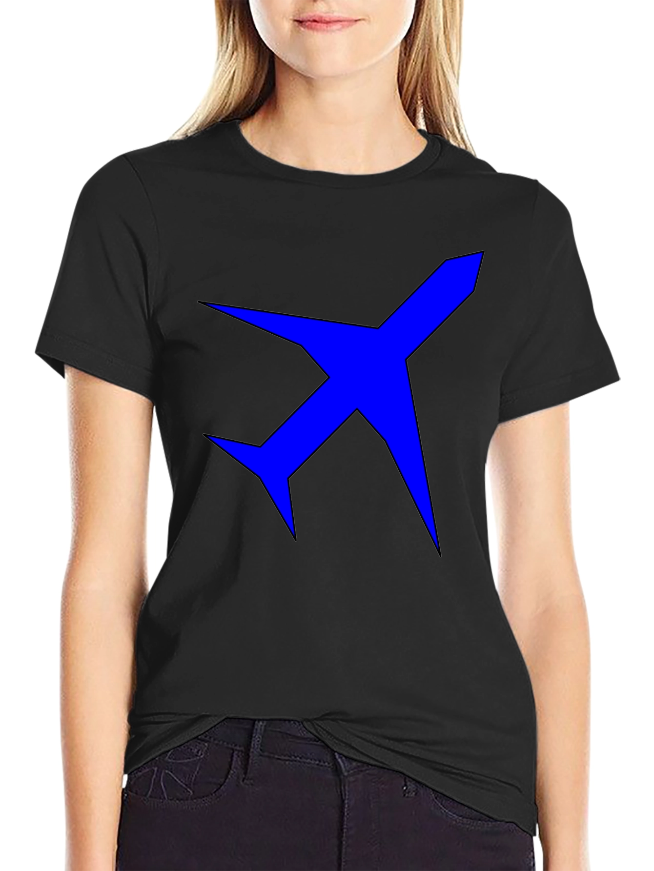 Airplane Graphic Black T-Shirt