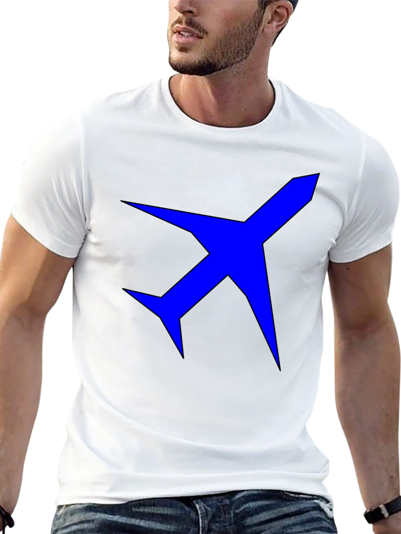 Airplane Graphic Black T-Shirt