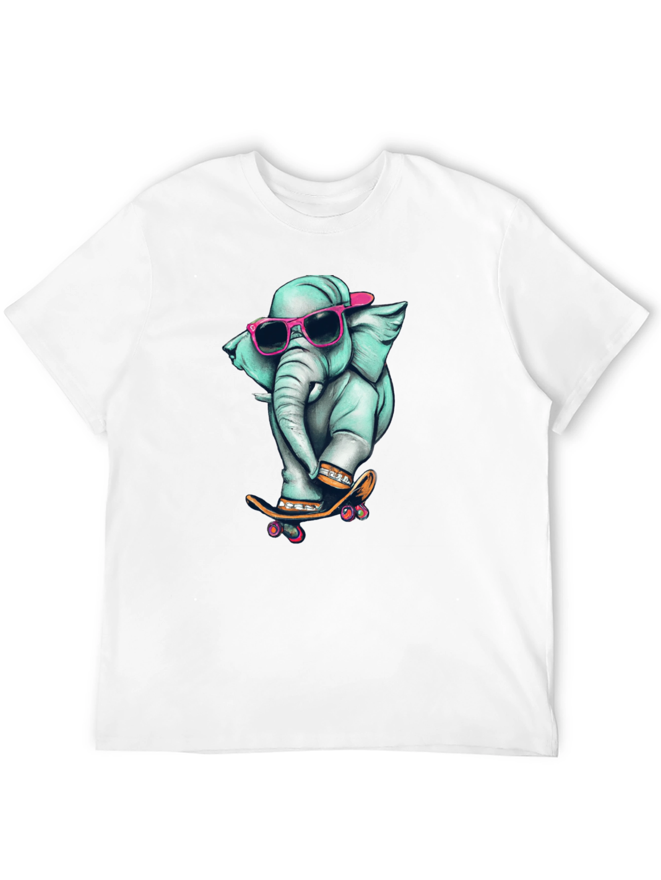Cool Elephant Skateboard Graphic Tee
