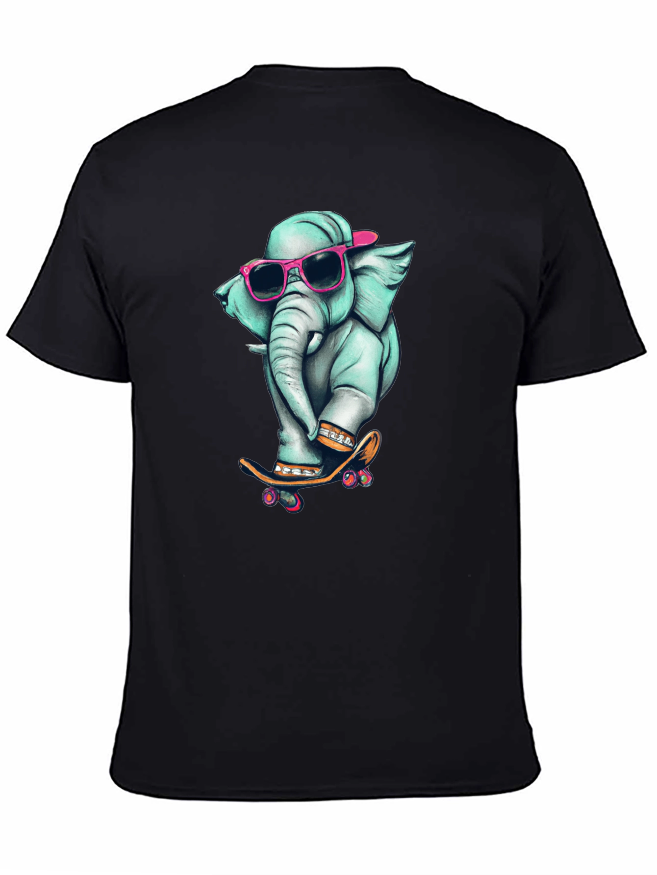 Cool Elephant Skateboard Graphic Tee