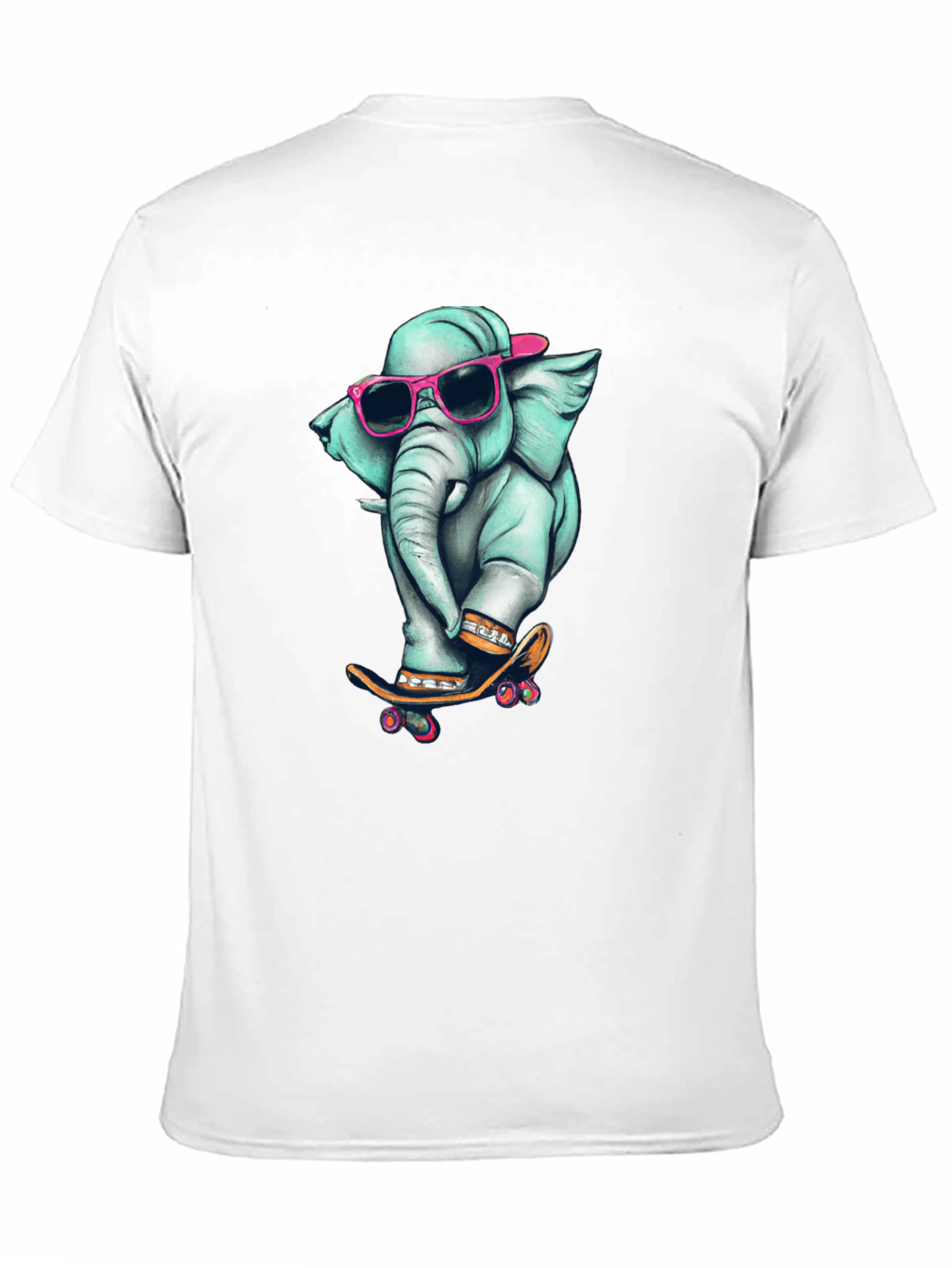 Cool Elephant Skateboard Graphic Tee