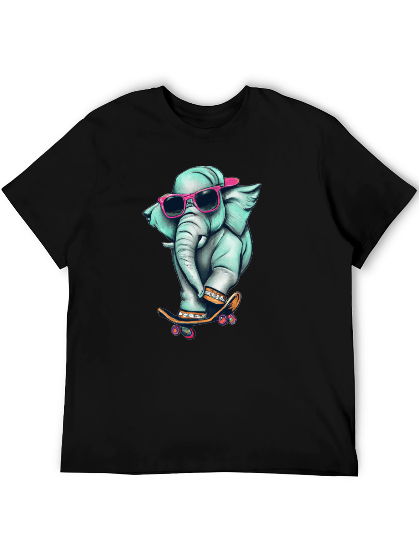 Cool Elephant Skateboard Graphic Tee