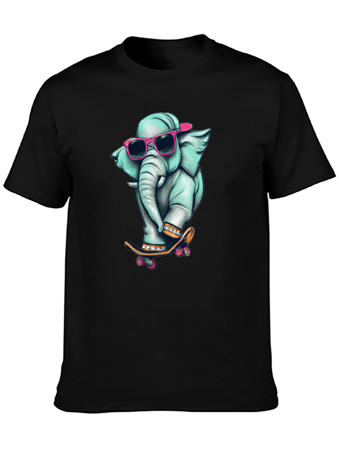 Cool Elephant Skateboard Graphic Tee