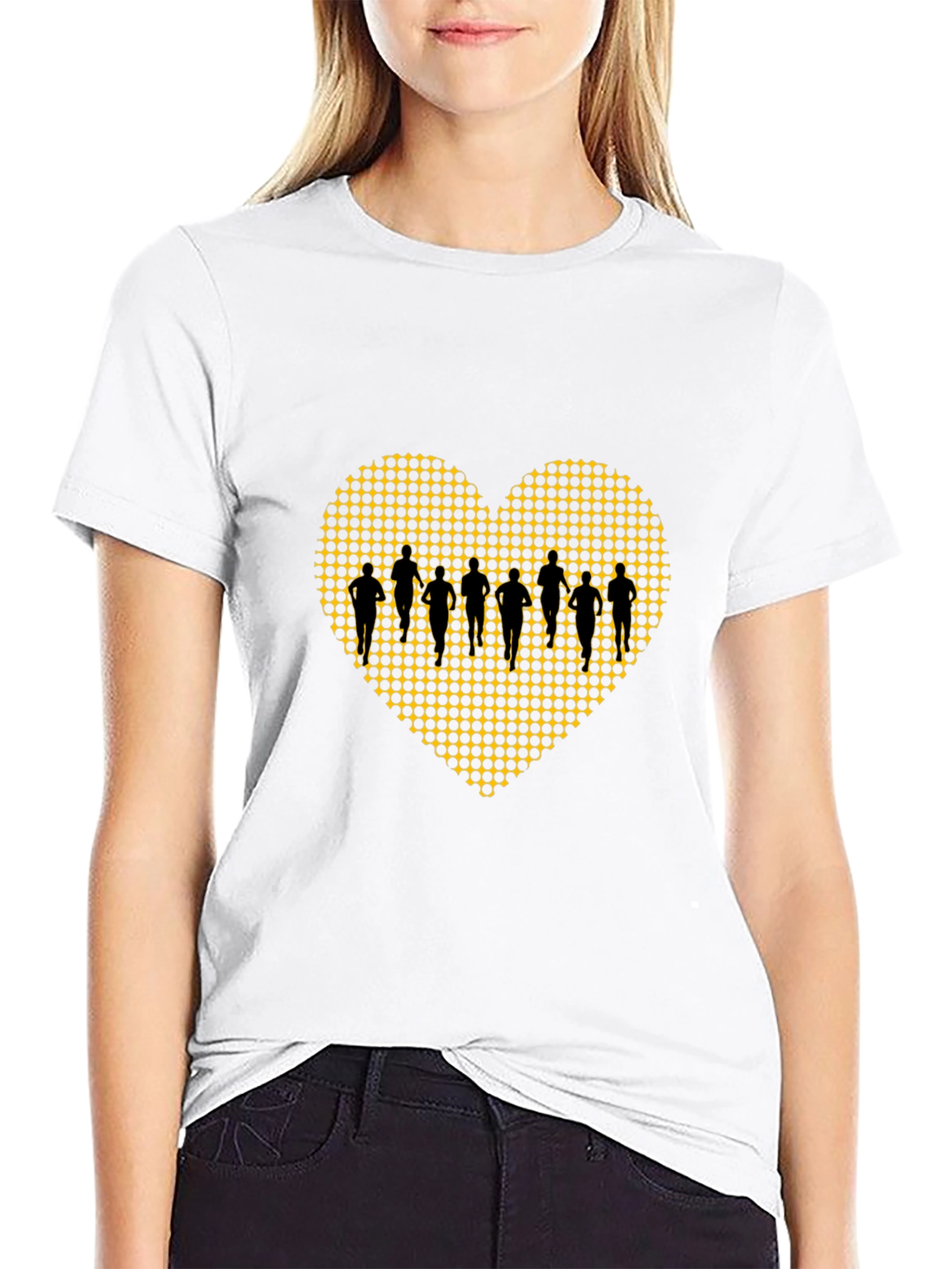 Runners Heart Black T-Shirt
