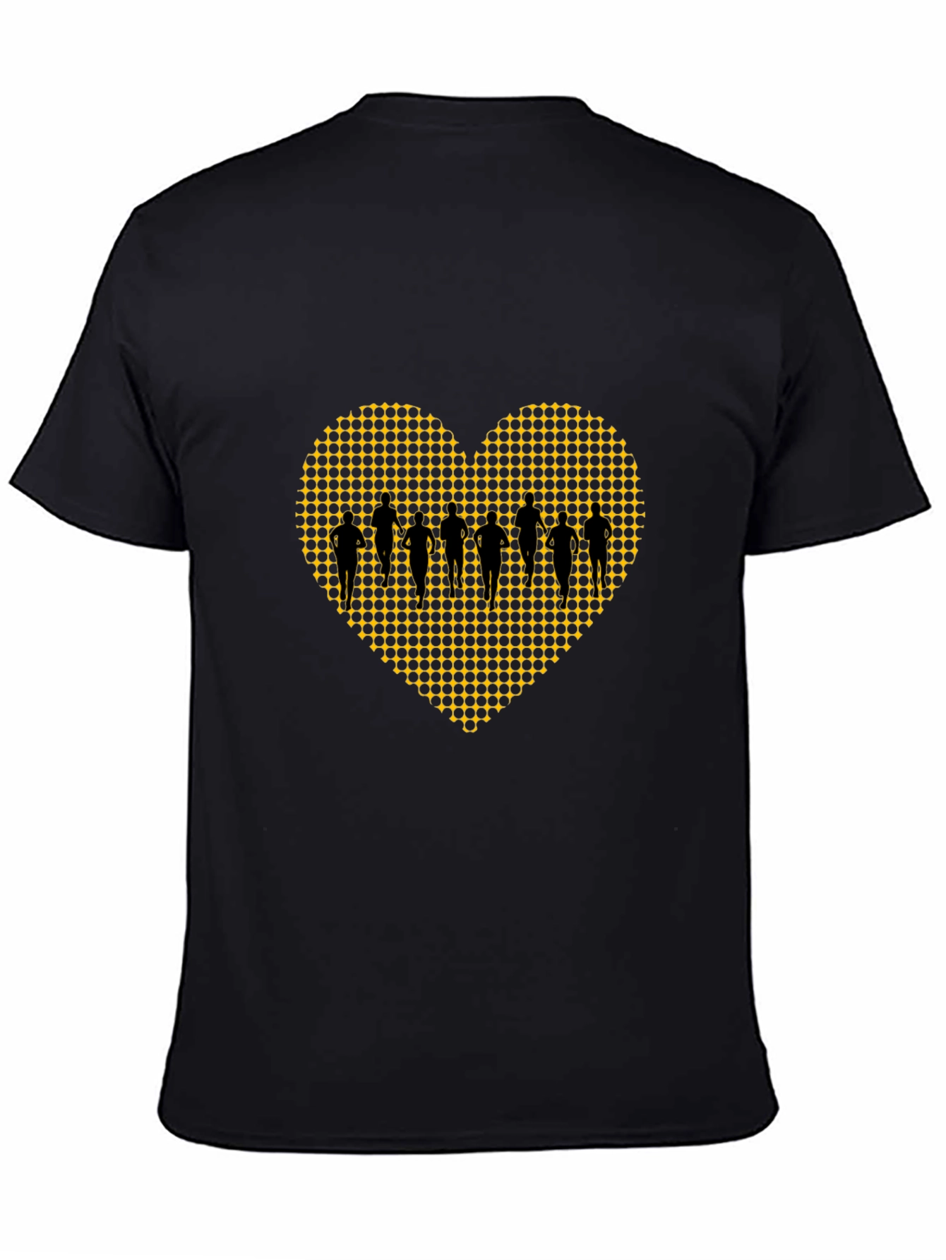 Runners Heart Black T-Shirt
