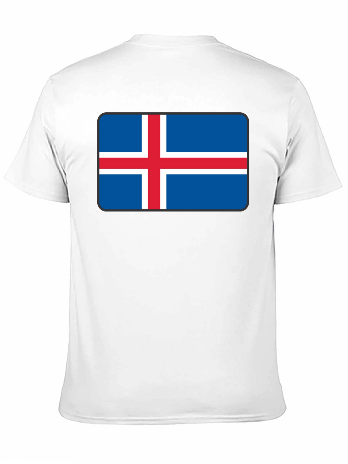 Iceland Flag T-Shirt - Black Crew Neck Tee