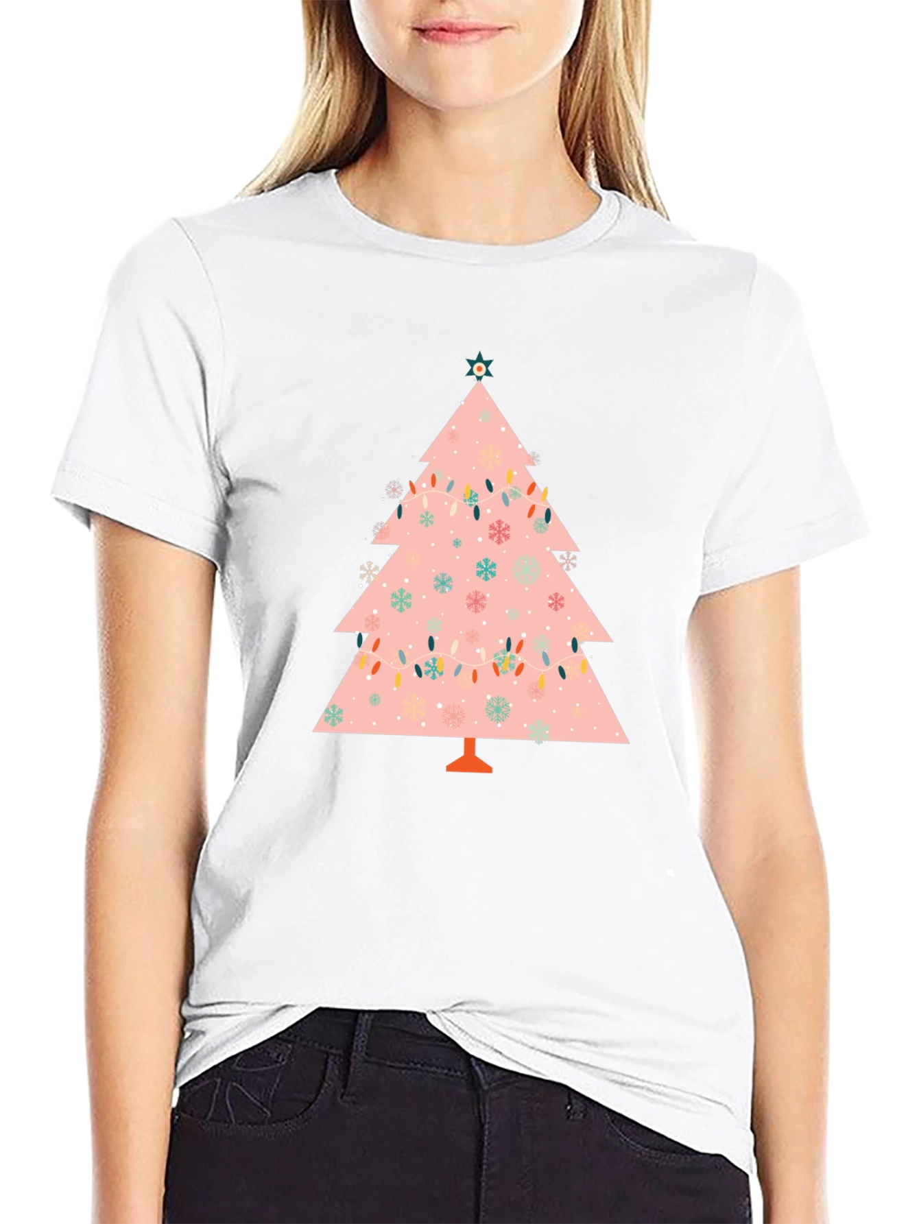 Festive Christmas Tree Graphic Tee - Holiday Style