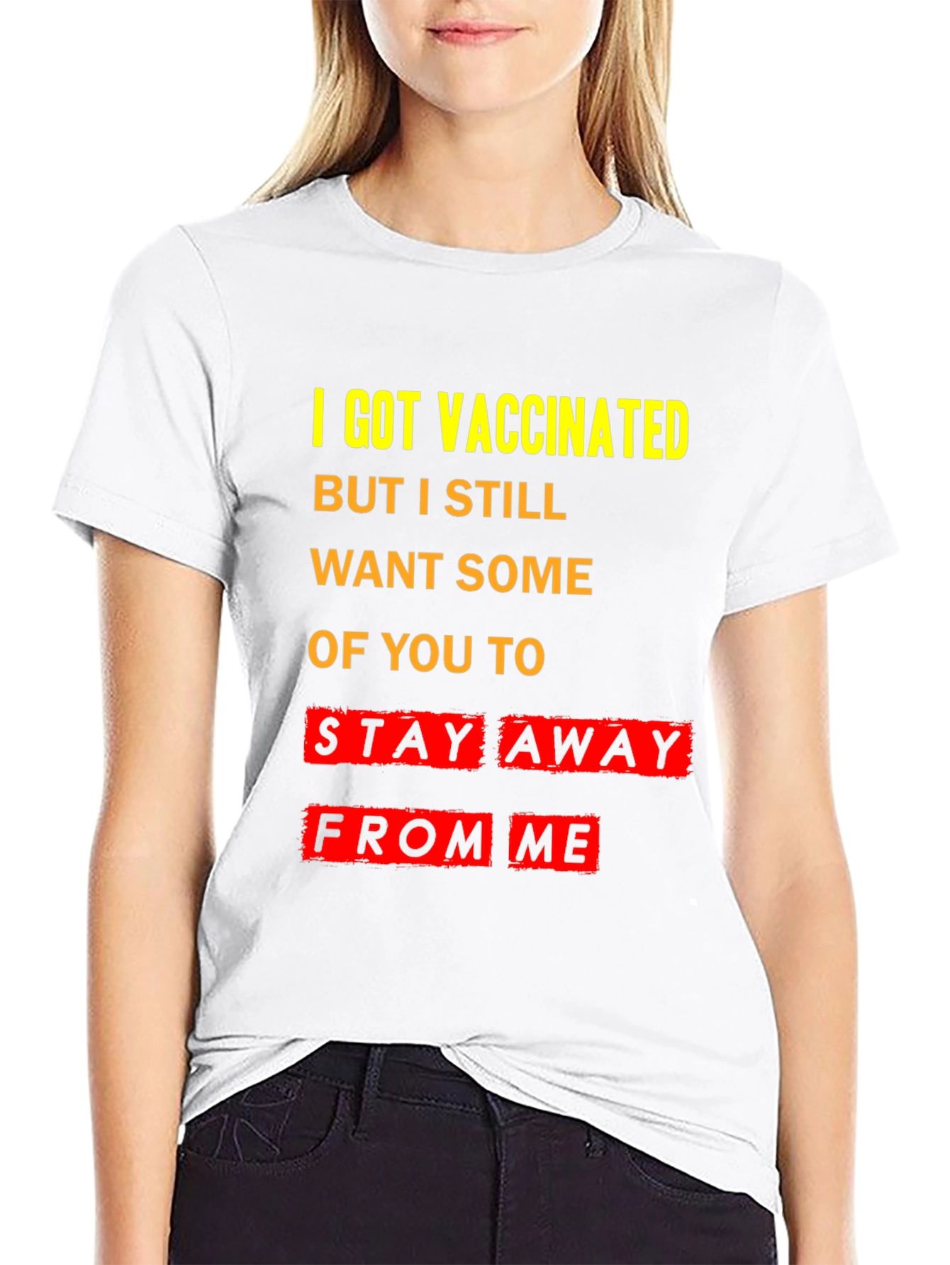 Vaccinated Stay Away T-Shirt - Black