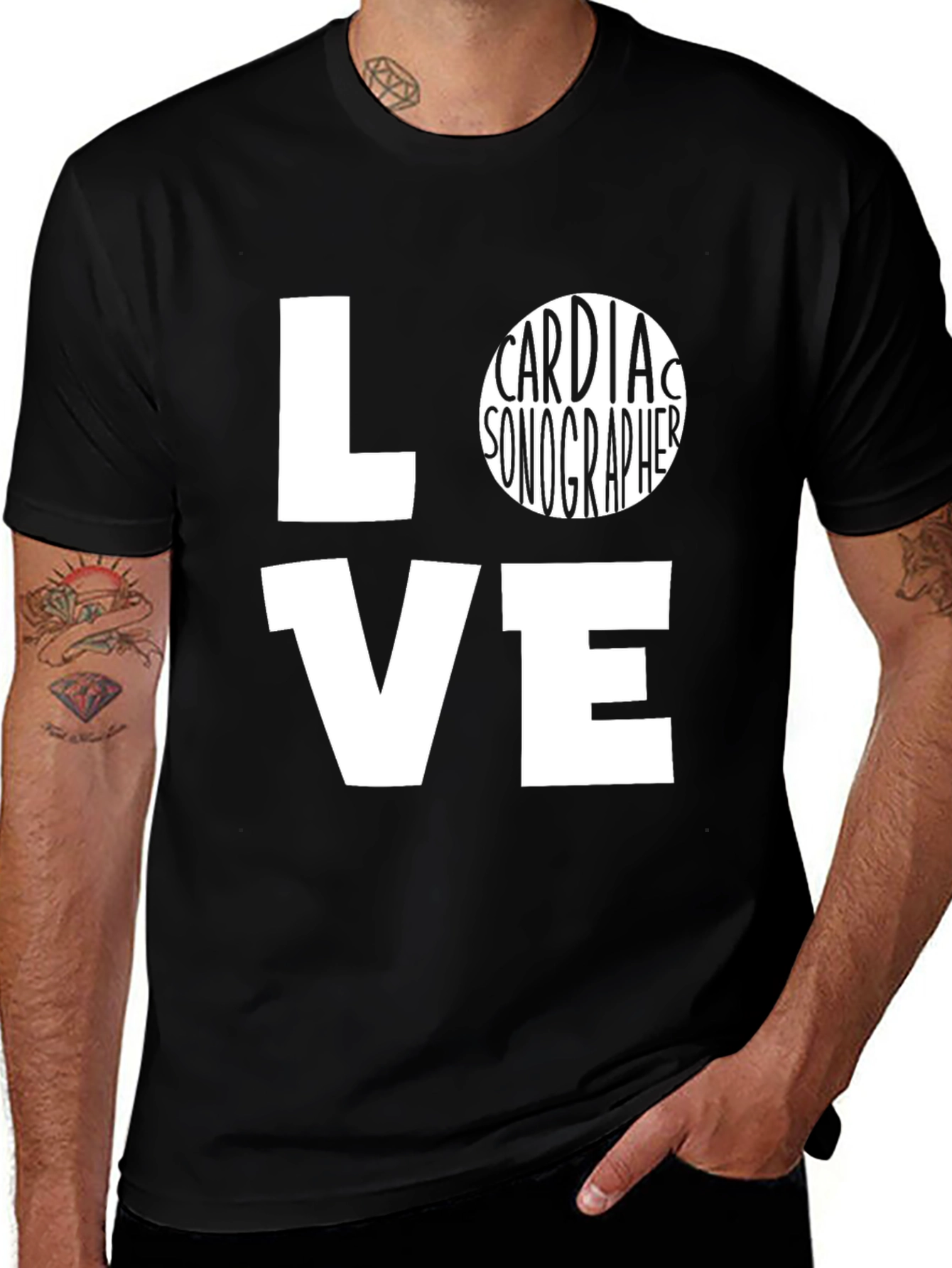 Cardiac Sonographer Love Graphic T-Shirt