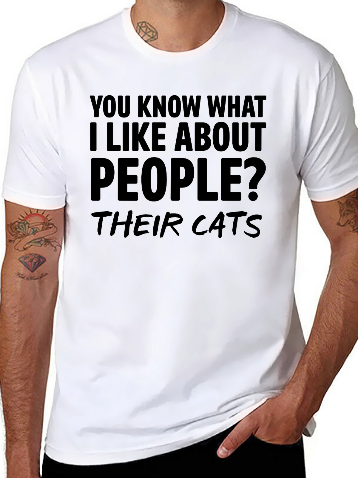 Funny Cat Lover T-Shirt - People? Their Cats Design