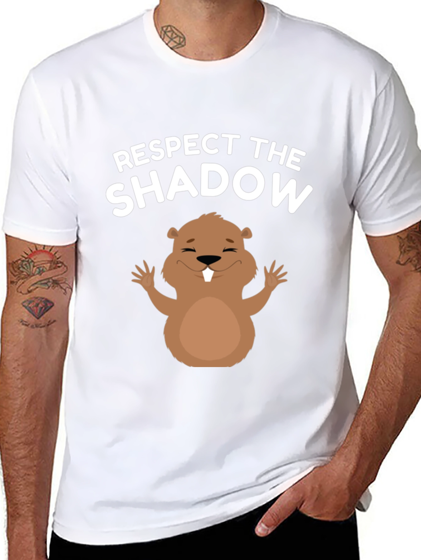 Respect the Shadow T-Shirt Groundhog Day Tee