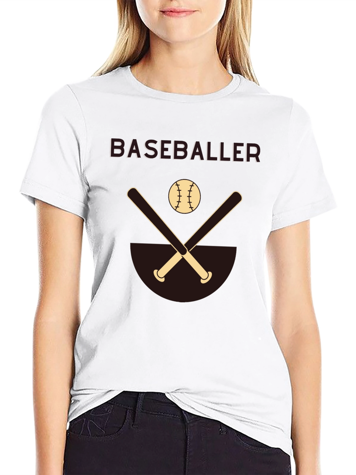 Baseballer Graphic Tee - Black Casual Shirt