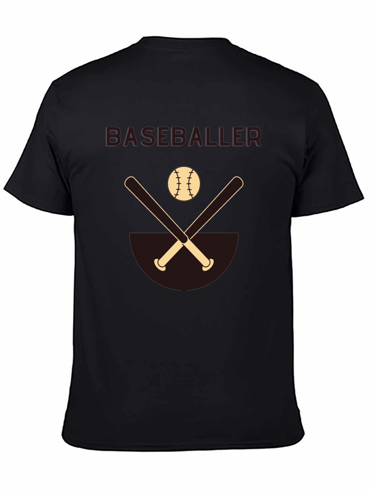 Baseballer Graphic Tee - Black Casual Shirt