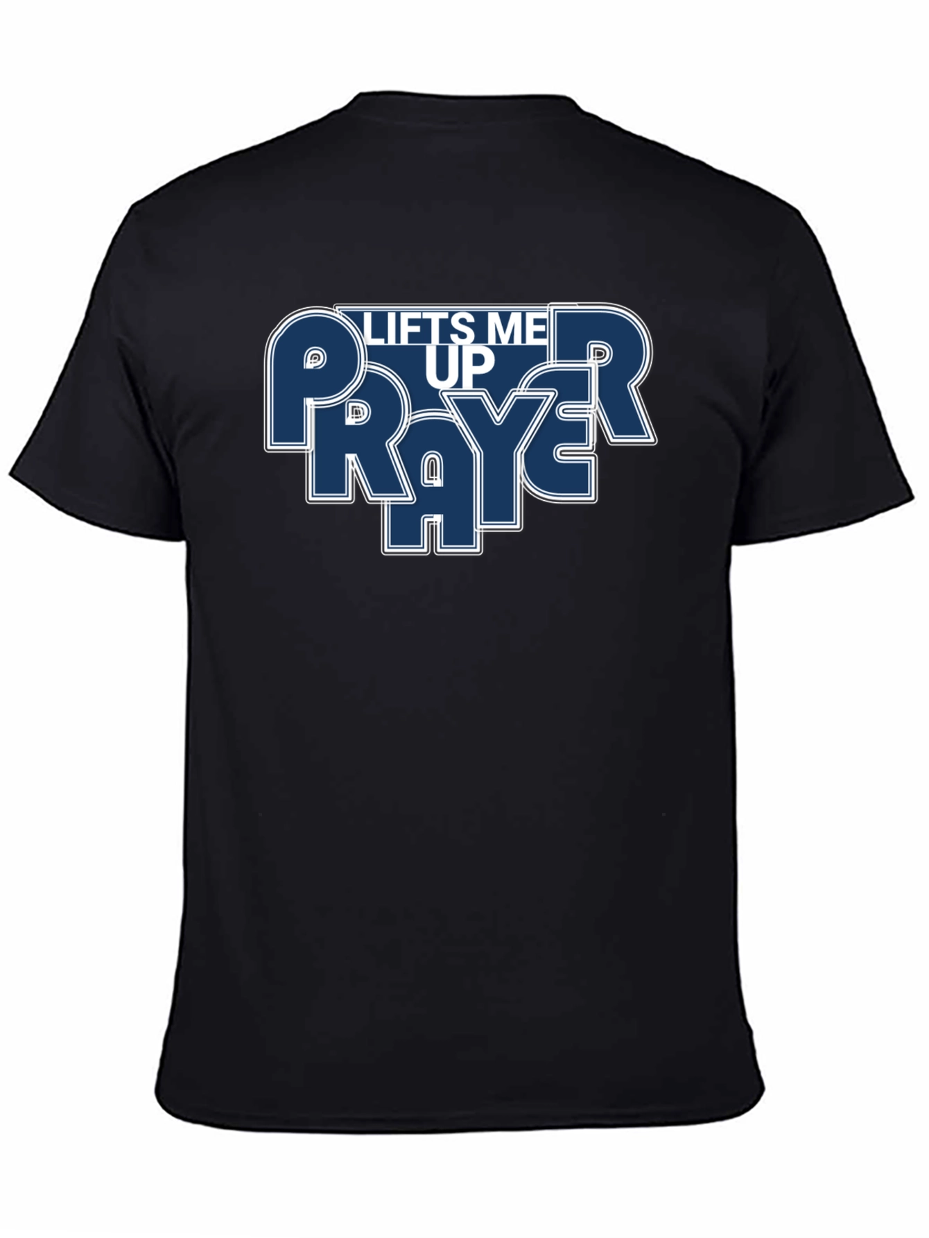 Prayer Lifts Me Up Graphic T-Shirt - Black