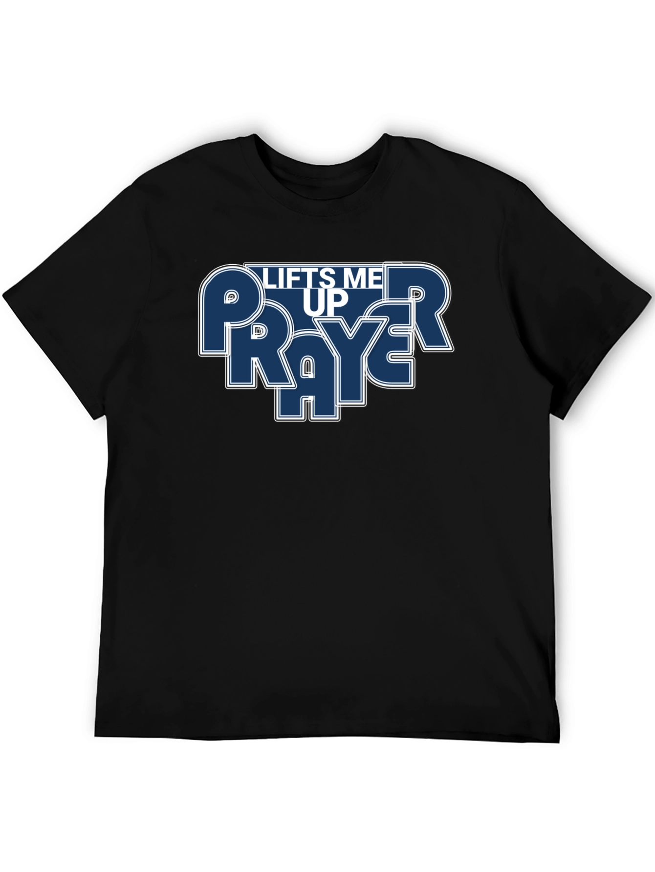 Prayer Lifts Me Up Graphic T-Shirt - Black