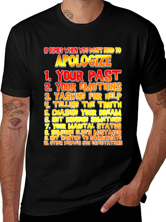 Apology T-Shirt: 10 Things You Dont Need to Apologize For