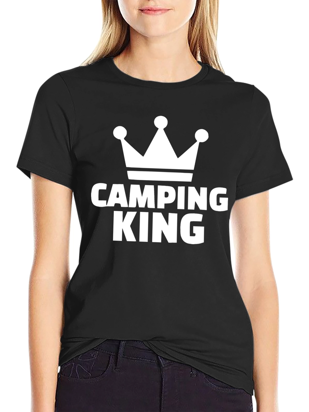 Camping King T-Shirt - Black Crown Tee
