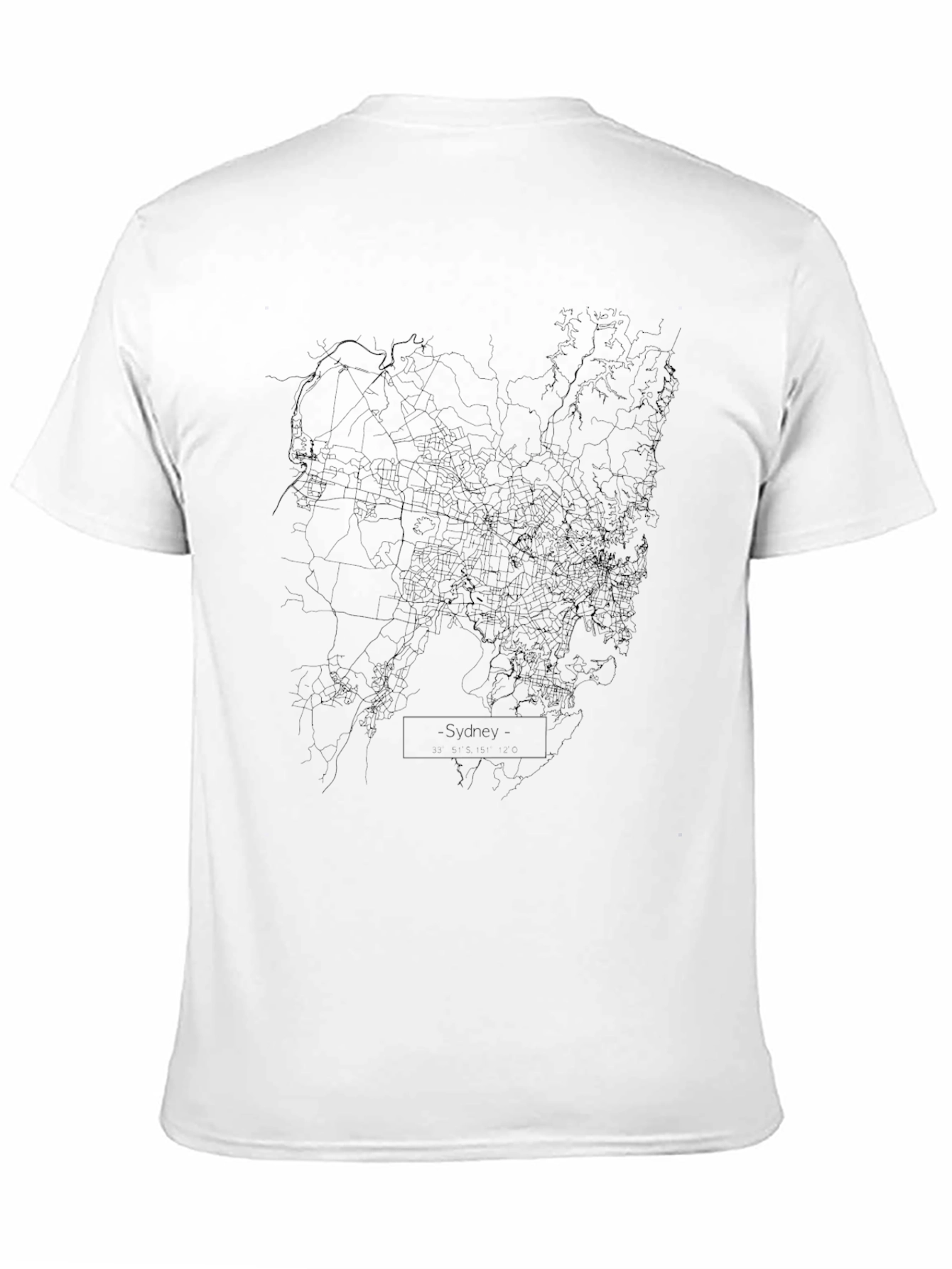 Sydney City Map Graphic Tee - Black
