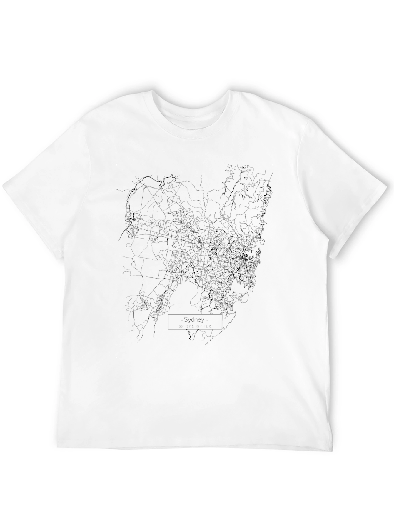 Sydney City Map Graphic Tee - Black