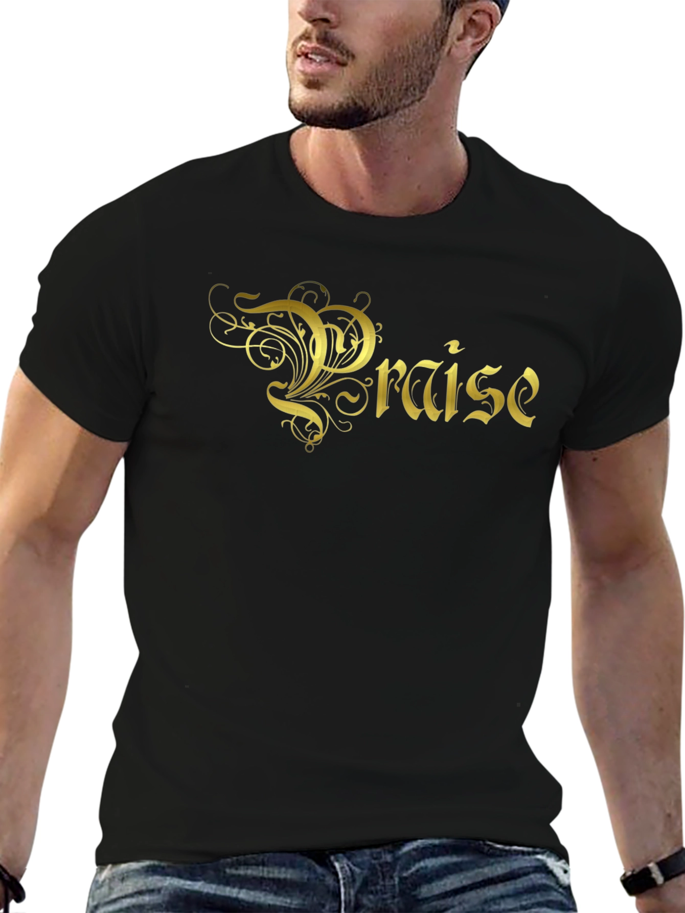 Praise Graphic Black T-Shirt