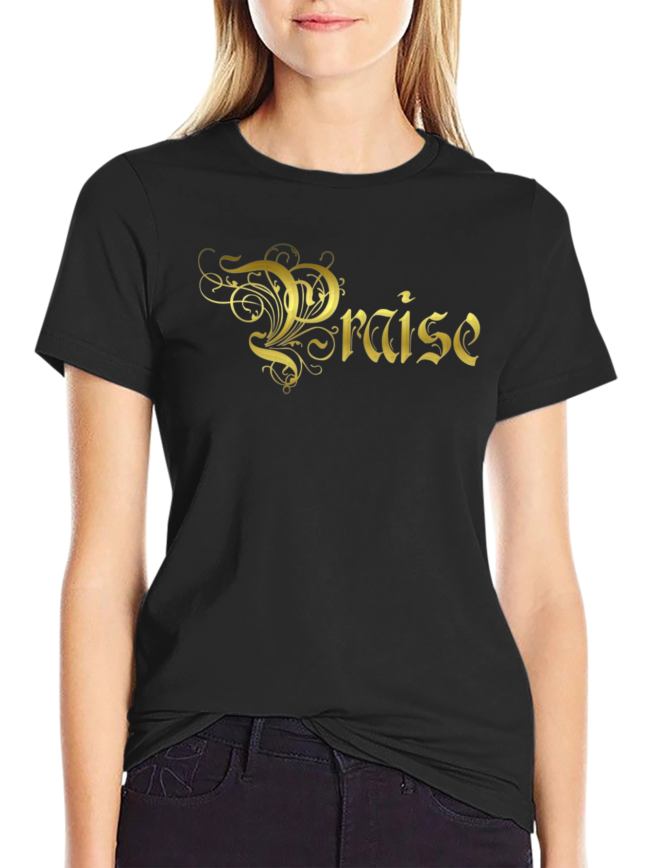 Praise Graphic Black T-Shirt