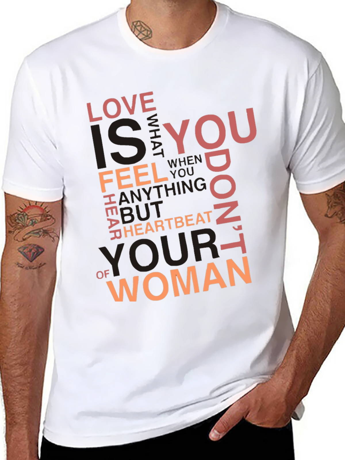 Love is T-Shirt - Heartbeat of Woman