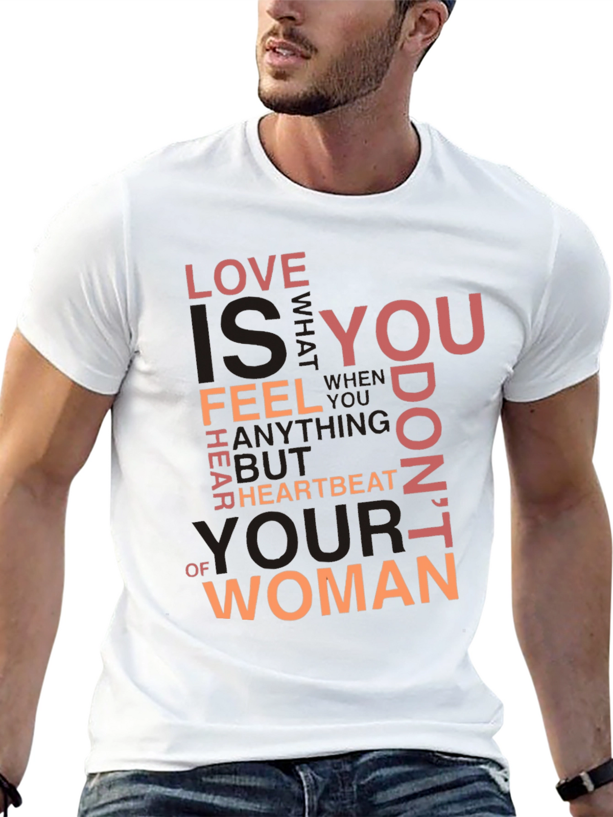 Love is T-Shirt - Heartbeat of Woman