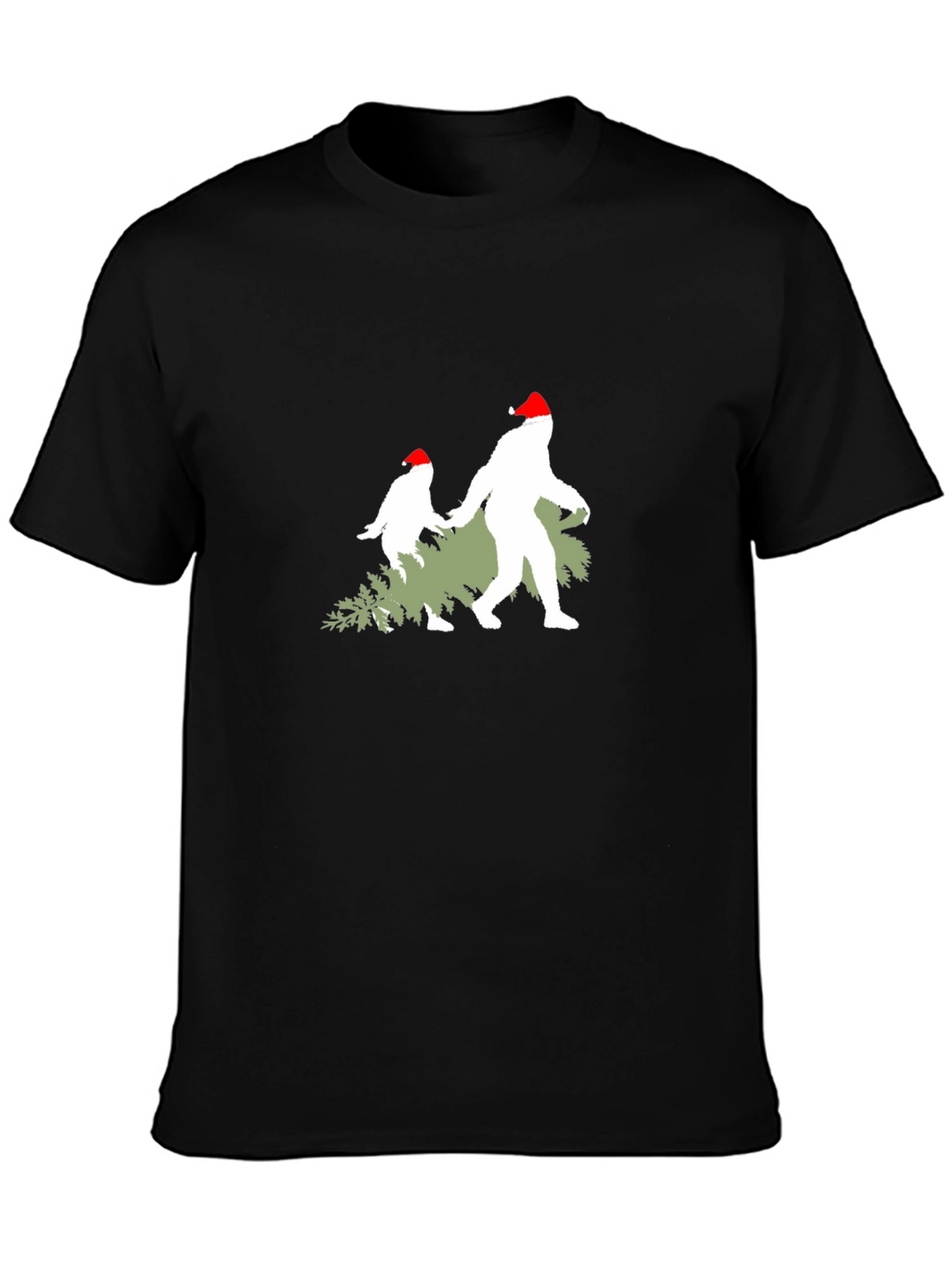 Festive Bigfoot Christmas T-Shirt