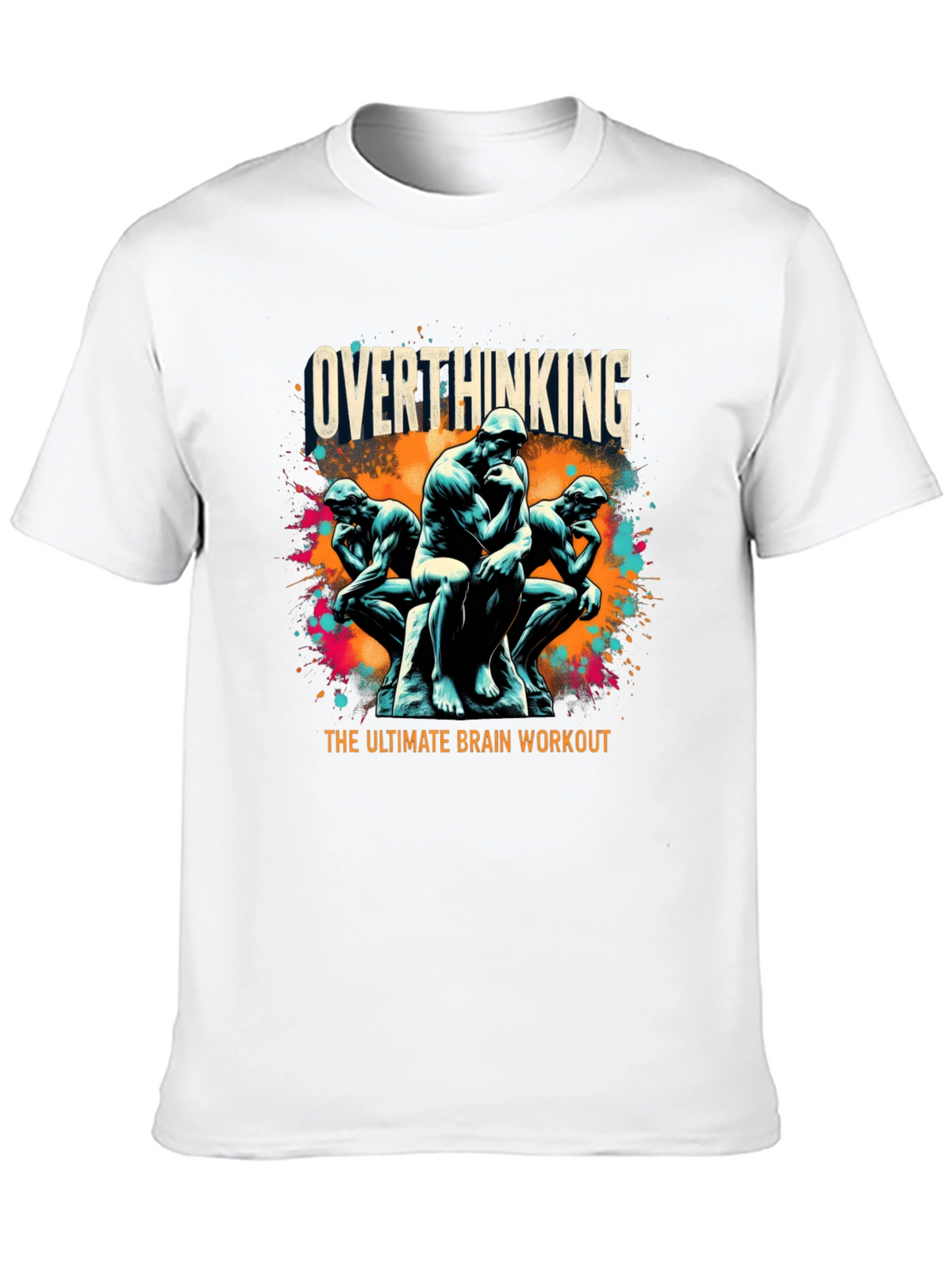 Overthinking Brain Workout Graphic Tee - Black